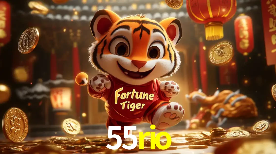 O alegre personagem do Fortune Tiger correndo sobre um caminho de moedas de ouro, simbolizando os grandes prêmios e a diversão do popular jogo de slot do 55rio.